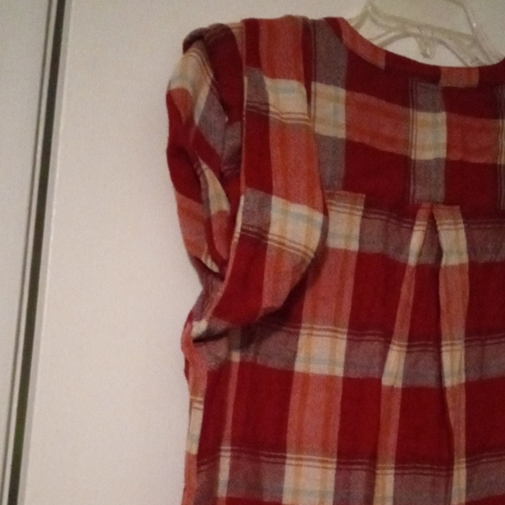 Akemi + Kin Women's Long Sleeves Plaid Button-Up Blouse SizeS - Picture 4 of 6